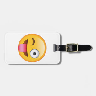 Tongue Out with Winking Eye - Emoji Luggage Tag