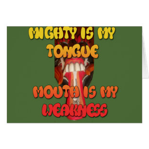 Tongue Tied: Funny Tongue Quote Colourful Text Art