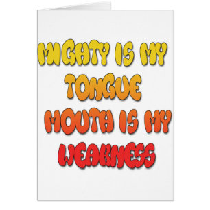 Tongue Tied: Funny Tongue Quote Colourful Text Art