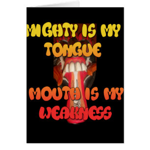 Tongue Tied: Funny Tongue Quote Colourful Text Art