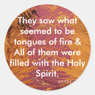 Tongues of Fire Classic Round Sticker