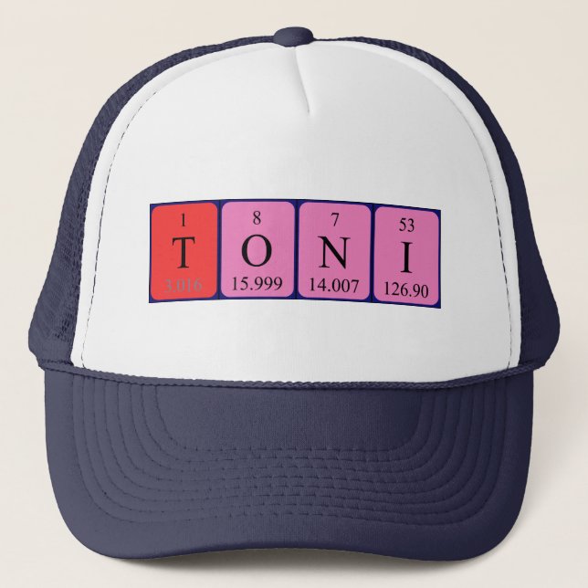 Toni periodic table name hat (Front)