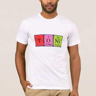 Toni periodic table name shirt