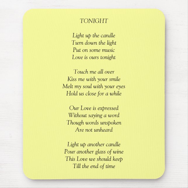 TONIGHT/Love Mouse Pad (Front)