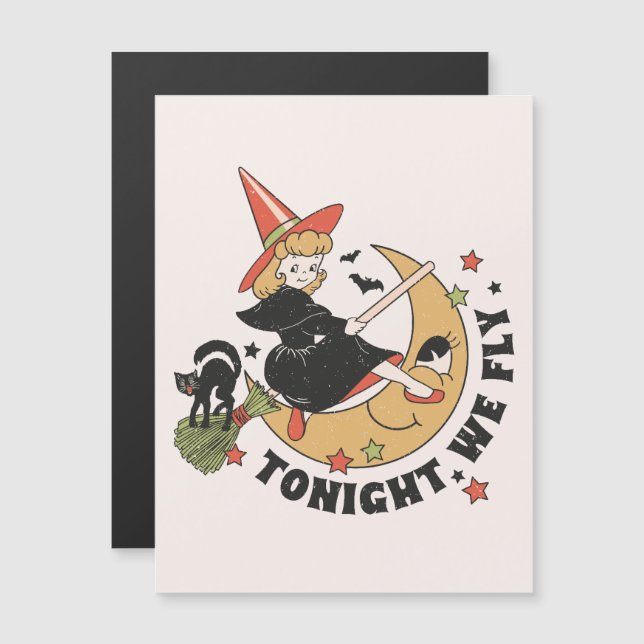 Tonight We Fly – Cute Witch and Black Cat (Front/Back)