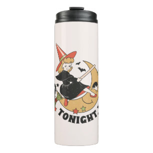 Tonight We Fly – Cute Witch and Black Cat Thermal Tumbler