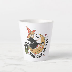 Tonight We Fly Cute Witch Latte Mug