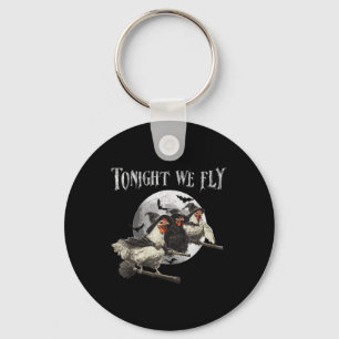 Tonight We Fly Funny Chicken Halloween Costume Sok Key Ring