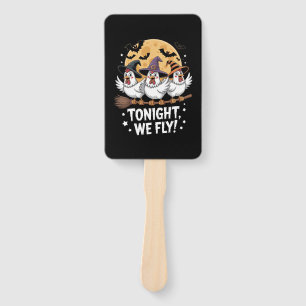 Tonight We Fly Halloween Chicken Hand Fan