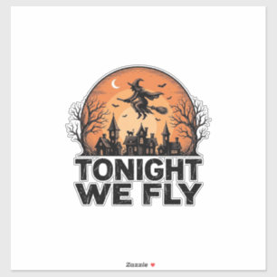 Tonight We Fly Vintage Witch Halloween Shirt Desig