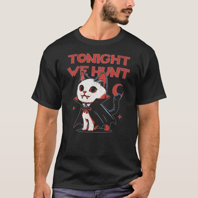 Tonight We Hunt Vampire Cat T-Shirt (Front)