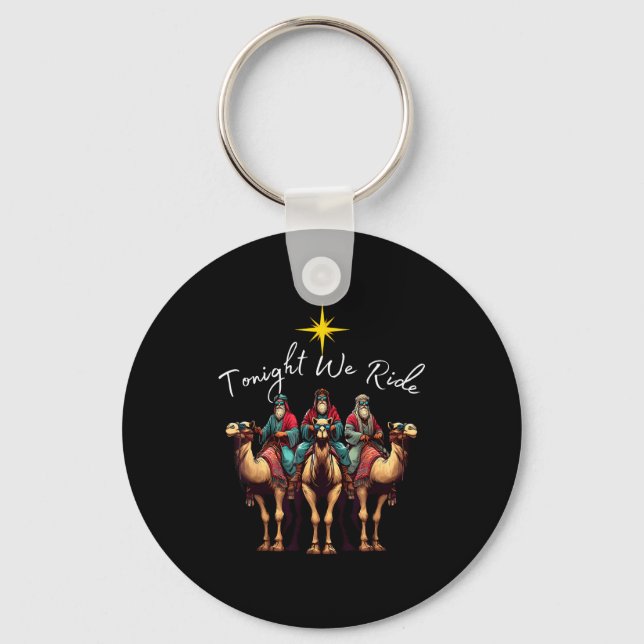 Tonight We Ride Christmas, 3 Wise Men, Christian C Key Ring (Front)