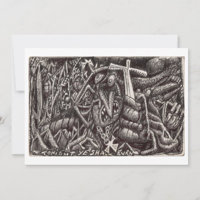 "Tonight, ye shall burn!" Flat Card (Front)