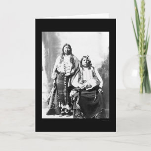 Tonkawa Indian Chief and Wife 1884 Card