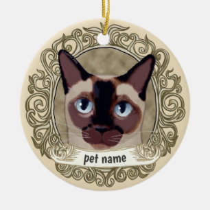 Tonkinese Cat  Loving Memory ornament