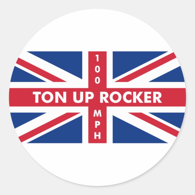 Tonne Up Rocker Classic Round Sticker (Front)