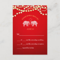 TONS OF LOVE/Elephant String Lights Wedding RSVP