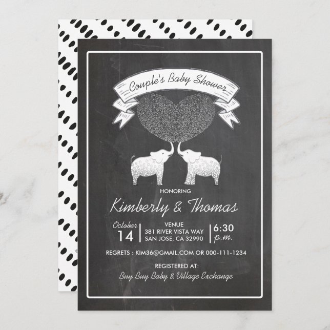 Tons of Love Neutral Gender Couple's Baby Shower Invitation (Front/Back)