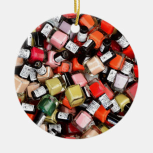 Tons of Nail Polish Bottles Ceramic Tree Decoration