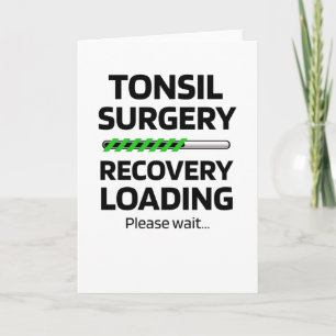 Tonsil Surgery Recovery   Tonsillectomy Gifts Card