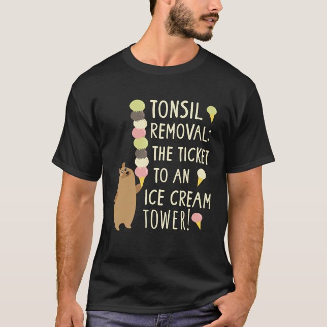 Tonsils Removal Surgery Post Tonsillectomy Recover T-Shirt (Front)
