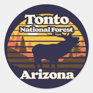 Tonto National Forest Arizona Classic Round Sticker