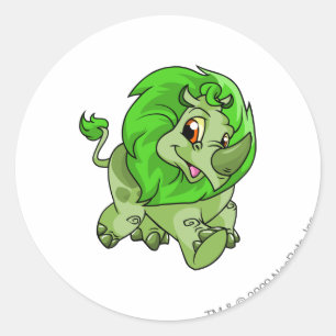 Tonu Green Classic Round Sticker