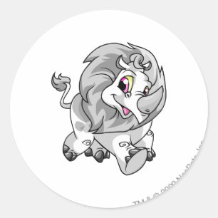 Tonu White Classic Round Sticker