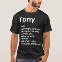 TONY Definition Personalised Name Funny Birthday G