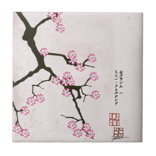 tony fernandes's antique blossom 6 tile