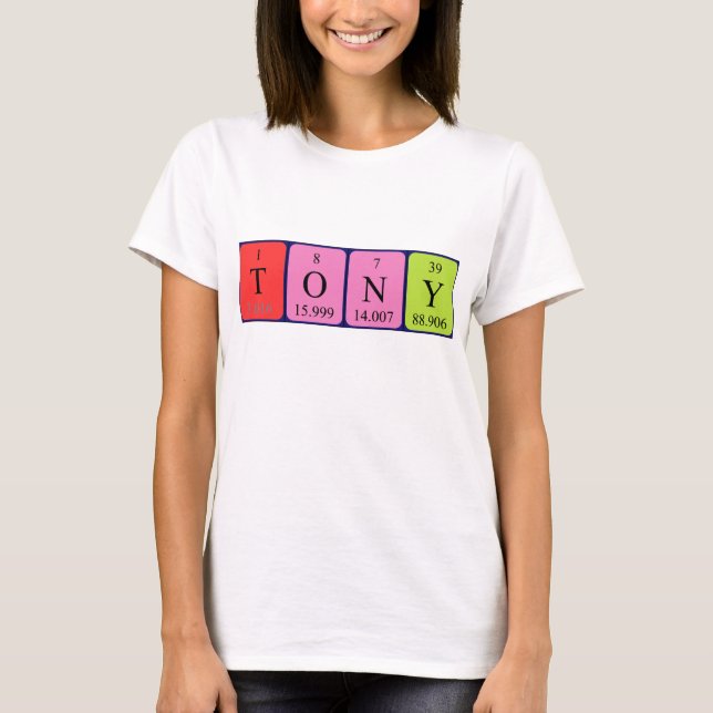 Tony periodic table name shirt (Front)