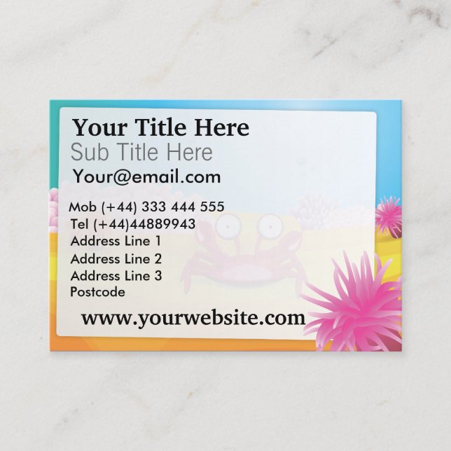 Tony the Crab Business Card (Front)