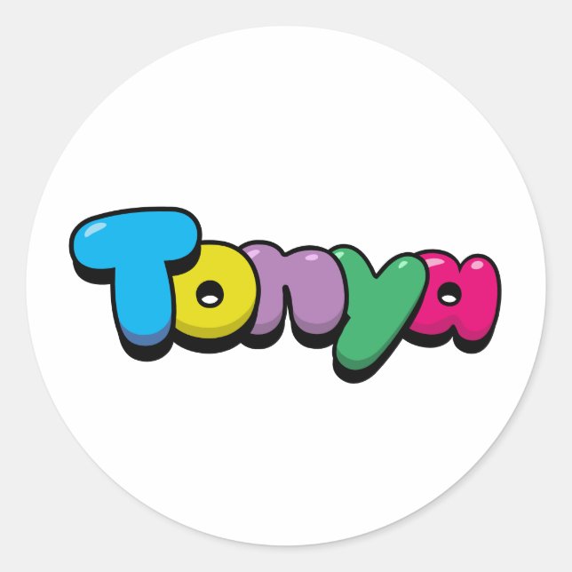 Tonya Classic Round Sticker (Front)