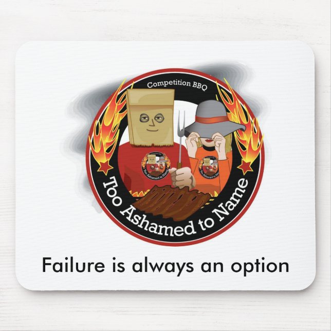 Too Ashamed to Name BBQ Mousepad (Front)