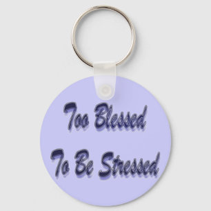 Too Blessed Purple Key Ring