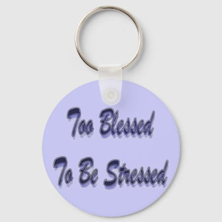 Too Blessed Purple Key Ring
