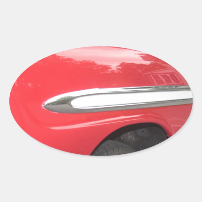 Too Chrome! Too Cool! Oval Sticker (Front)