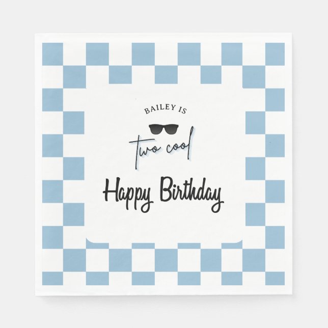 Too Cool 2nd Birthday  Napkin (Front)
