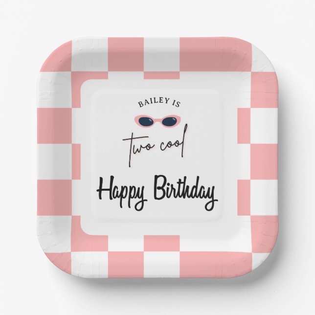 Too Cool 2nd Birthday  Paper Plate (Front)