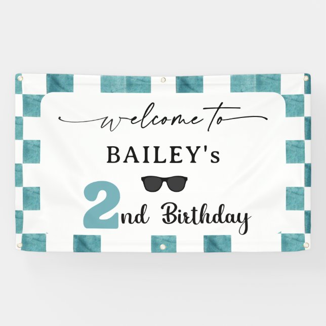 Too Cool 2nd Birthday Welcome Banner (Horizontal)
