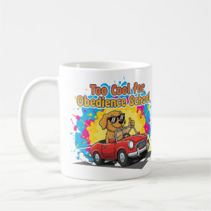 Too Cool Dog Cartoon Design Coffee Mug
