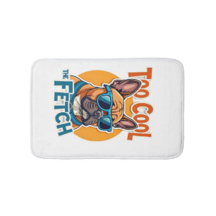 Too Cool for Fetch French Bulldog Vintage Sunglass Bath Mat
