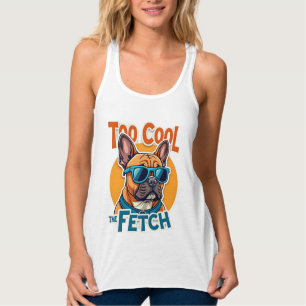 Too Cool for Fetch French Bulldog Vintage Sunglass Singlet