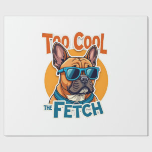 Too Cool for Fetch French Bulldog Vintage Sunglass Wrapping Paper