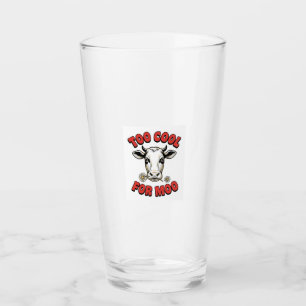 Too Cool For Moo Funny Cow Vintage Shirt Design_1 Glass