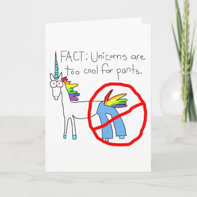 Too Cool For Pants Card (Front)