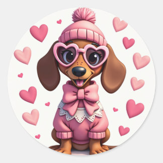Too Cool for Ruff Times: Stylish Dachshund Sticker