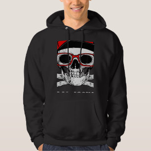 Too Cool For School Back To School Skeleton Skull Hoodie