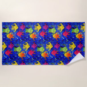 Too Cool for School Fish Beach Towel
