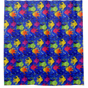 Too Cool for School Fish Shower Curtain